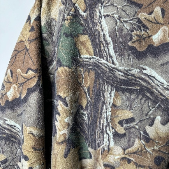 Vintage 90s Polar Fleece Full Zip Camo Hunting Spartan Realtree Jacket Men's XL - Picture 6 of 7